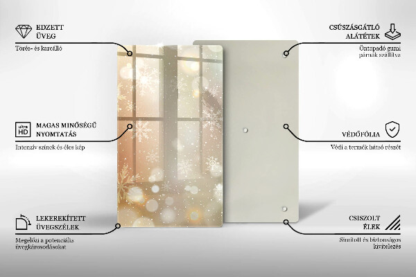 Protège plaque de cuisson Flocons de neige