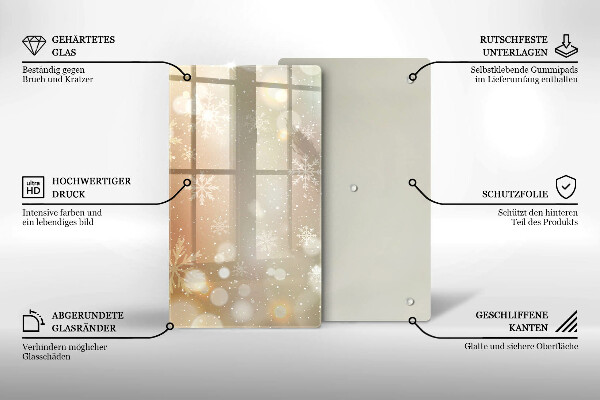 Protège plaque de cuisson Flocons de neige