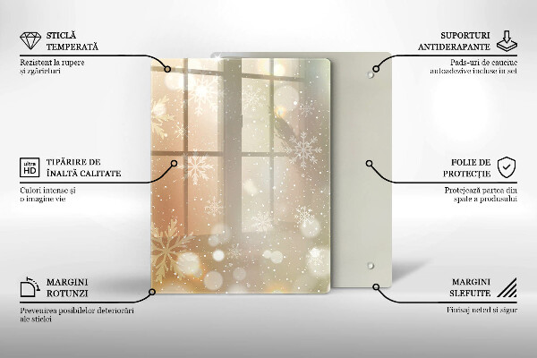 Protège plaque de cuisson Flocons de neige