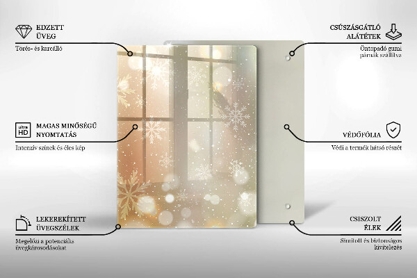 Protège plaque de cuisson Flocons de neige