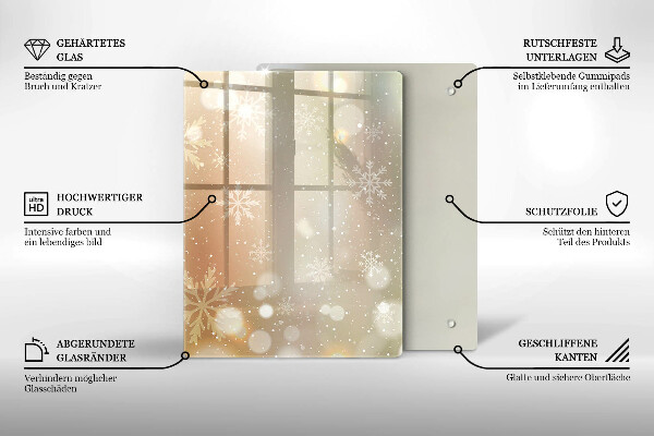 Protège plaque de cuisson Flocons de neige