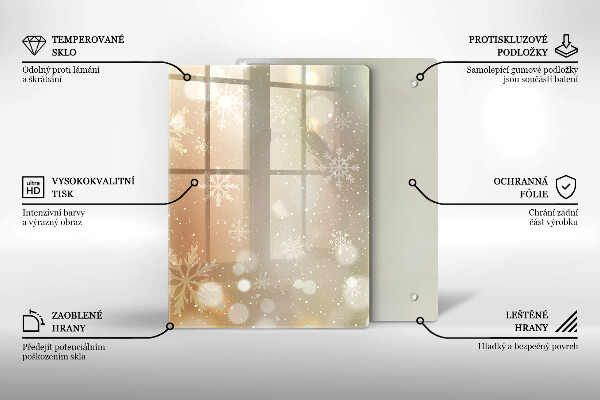 Protège plaque de cuisson Flocons de neige