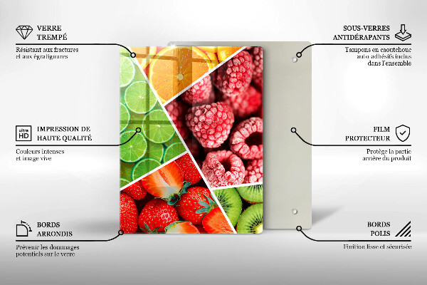 Protège plaque de cuisson Fruits colorés