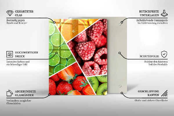 Protège plaque de cuisson Fruits colorés