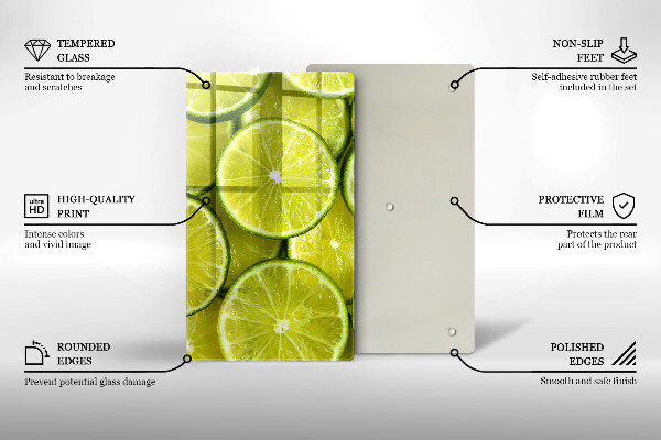 Protège plaque de cuisson Tranches de citron vert