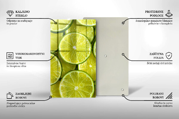 Protège plaque de cuisson Tranches de citron vert