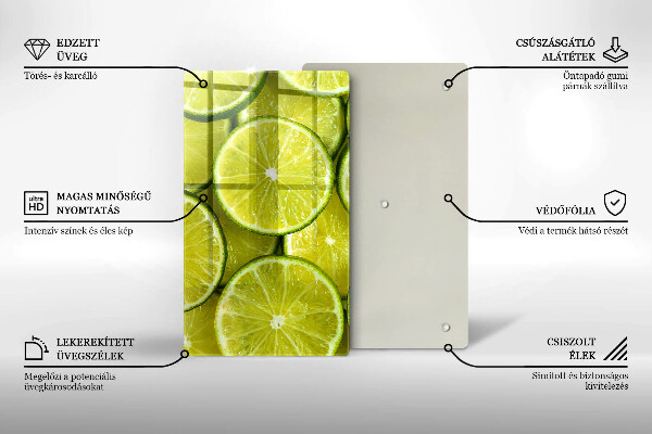 Protège plaque de cuisson Tranches de citron vert