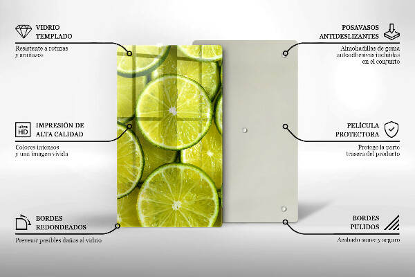 Protège plaque de cuisson Tranches de citron vert