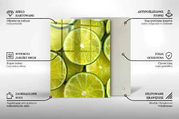 Protège plaque de cuisson Tranches de citron vert