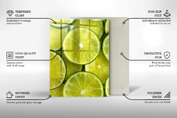 Protège plaque de cuisson Tranches de citron vert
