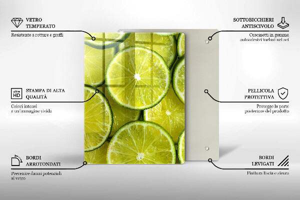 Protège plaque de cuisson Tranches de citron vert