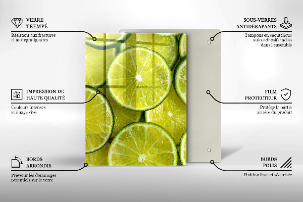 Protège plaque de cuisson Tranches de citron vert