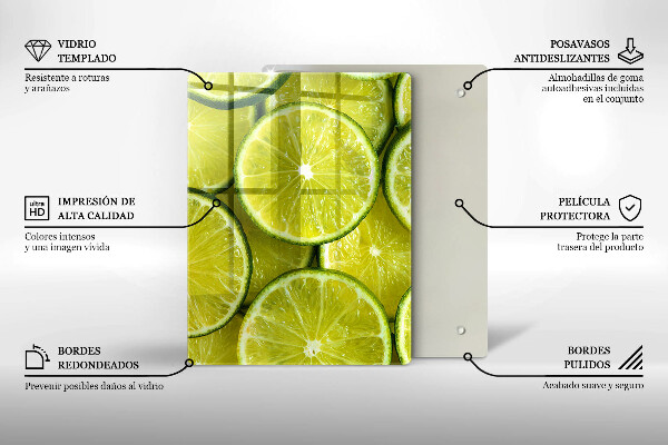 Protège plaque de cuisson Tranches de citron vert