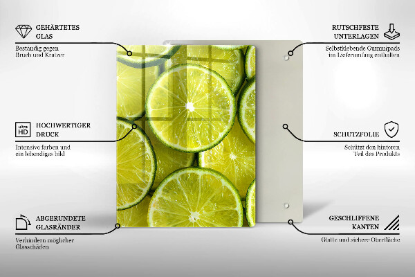 Protège plaque de cuisson Tranches de citron vert