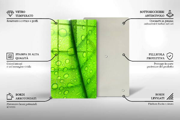 Protège plaque de cuisson Gros plan d'une feuille