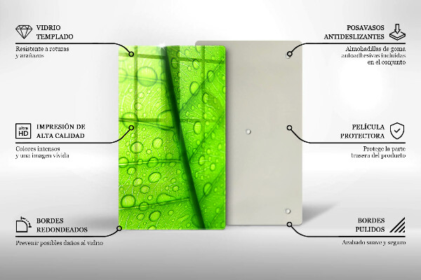 Protège plaque de cuisson Gros plan d'une feuille