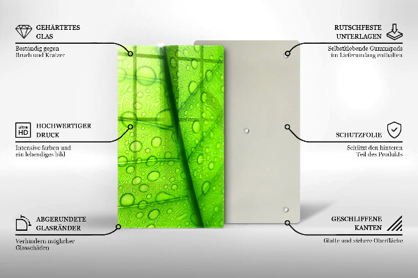 Protège plaque de cuisson Gros plan d'une feuille