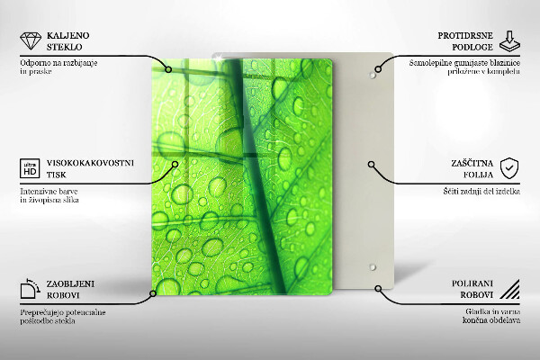Protège plaque de cuisson Gros plan d'une feuille