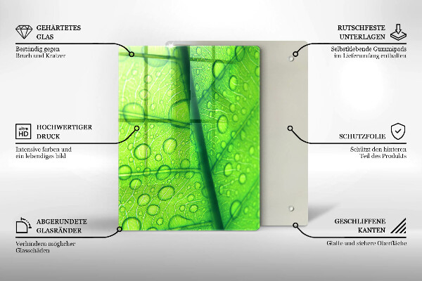 Protège plaque de cuisson Gros plan d'une feuille