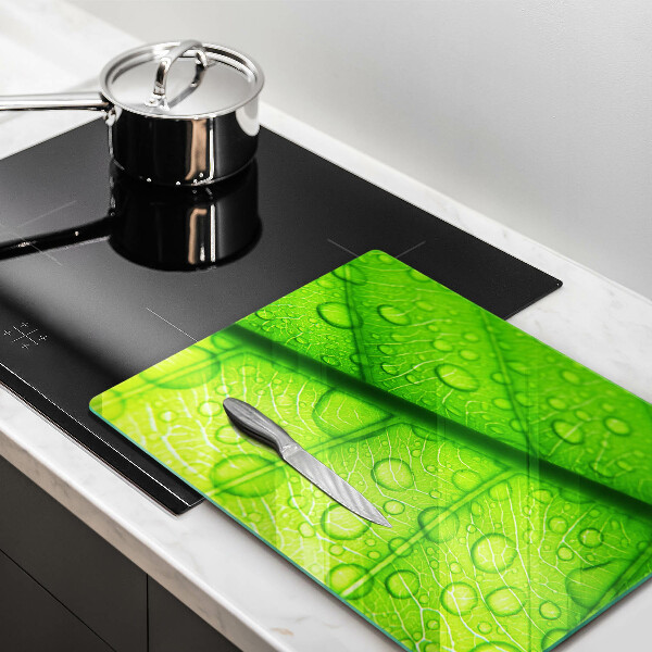 Protège plaque de cuisson Gros plan d'une feuille