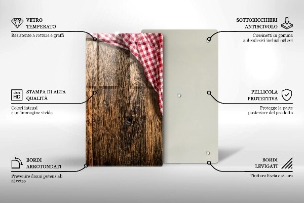 Protège plaque de cuisson Table en bois