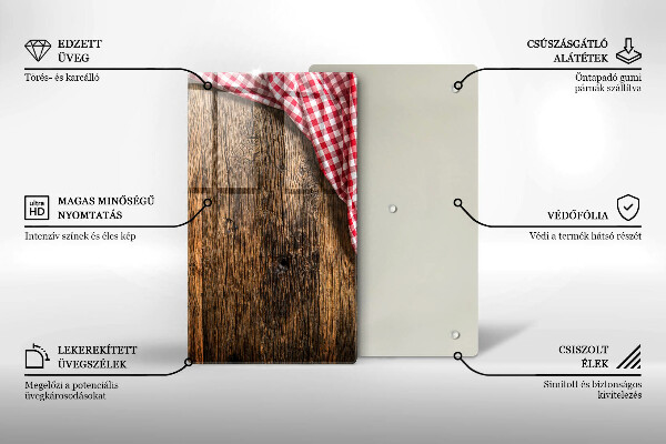 Protège plaque de cuisson Table en bois