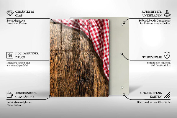 Protège plaque de cuisson Table en bois