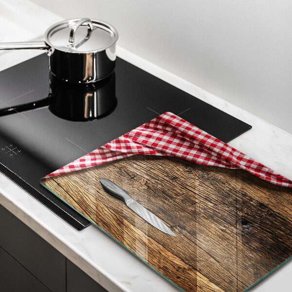 Protège plaque de cuisson Table en bois