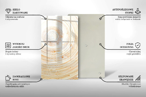 Protège plaque de cuisson Texture du bois
