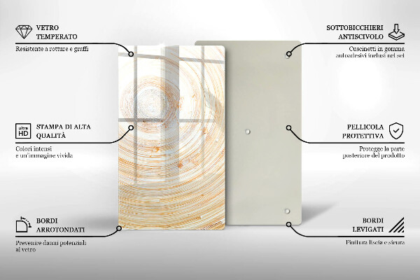 Protège plaque de cuisson Texture du bois