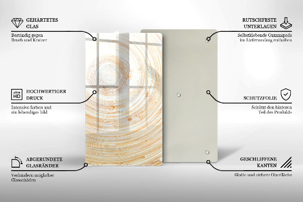 Protège plaque de cuisson Texture du bois