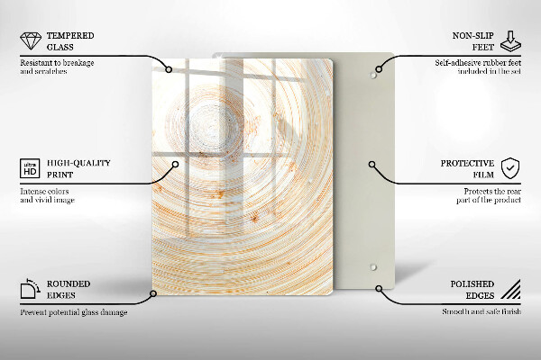 Protège plaque de cuisson Texture du bois
