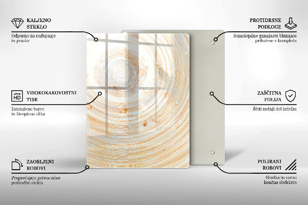Protège plaque de cuisson Texture du bois