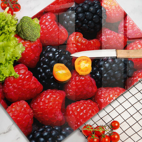 Protège plaque de cuisson Framboises et mûres