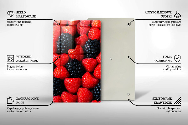 Protège plaque de cuisson Framboises et mûres