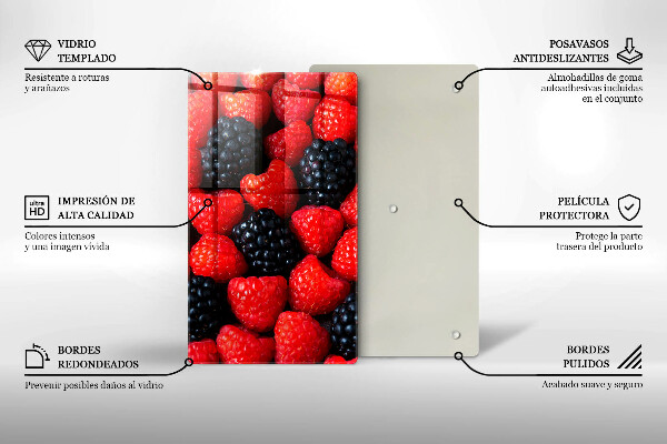 Protège plaque de cuisson Framboises et mûres