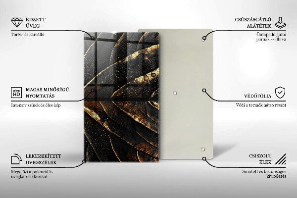 Protège plaque de cuisson Feuille d'or