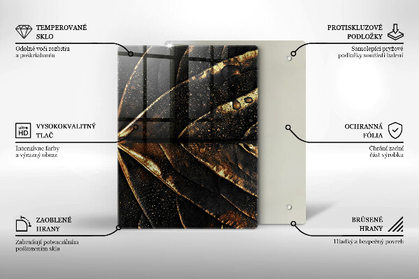 Protège plaque de cuisson Feuille d'or