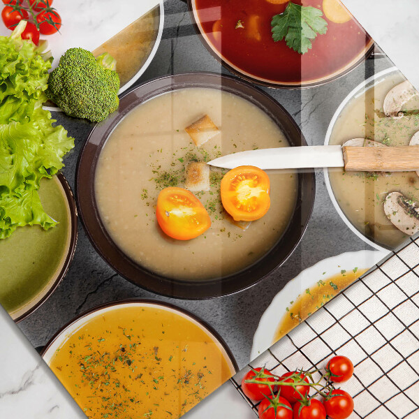 Protège plaque de cuisson Des soupes colorées