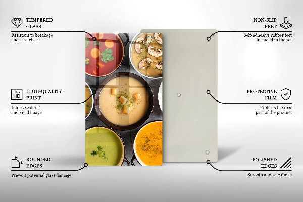 Protège plaque de cuisson Des soupes colorées
