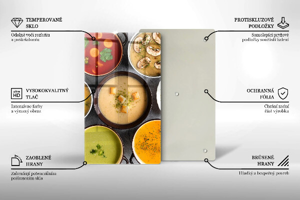 Protège plaque de cuisson Des soupes colorées