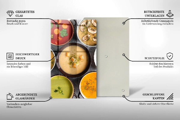 Protège plaque de cuisson Des soupes colorées