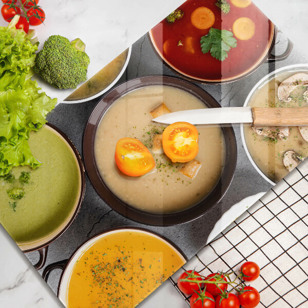 Protège plaque de cuisson Des soupes colorées