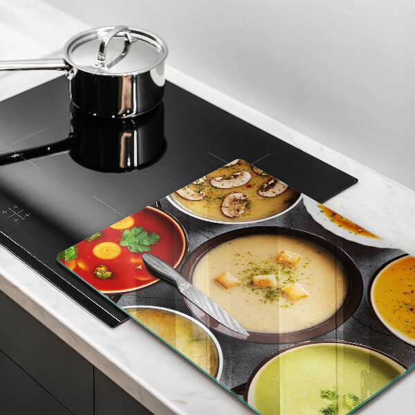 Protège plaque de cuisson Des soupes colorées