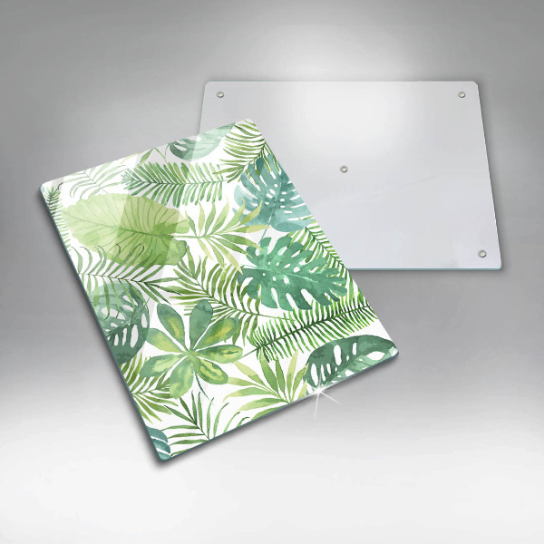 Protège plaque de cuisson Feuilles de boho aquarelle