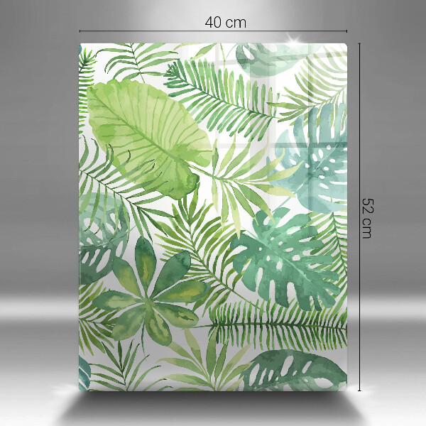 Protège plaque de cuisson Feuilles de boho aquarelle