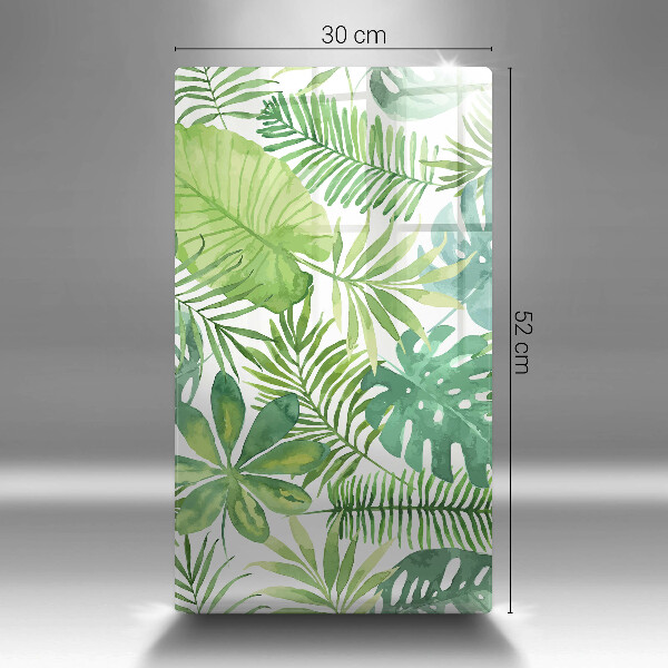 Protège plaque de cuisson Feuilles de boho aquarelle