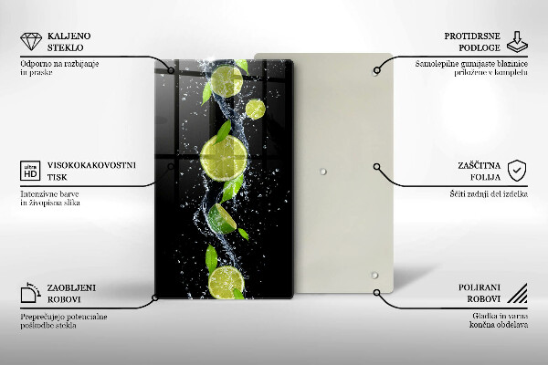 Protège plaque de cuisson Limes juteuses dans l'eau