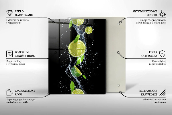 Protège plaque de cuisson Limes juteuses dans l'eau