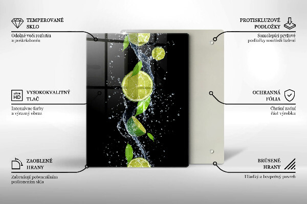 Protège plaque de cuisson Limes juteuses dans l'eau